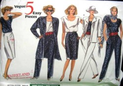 2315 VOGUE EZ JACKET LENGTHS, TOP, TIE SKIRT, PANTS PATTERN 8-12; 14-18; 20-24 CHOICE